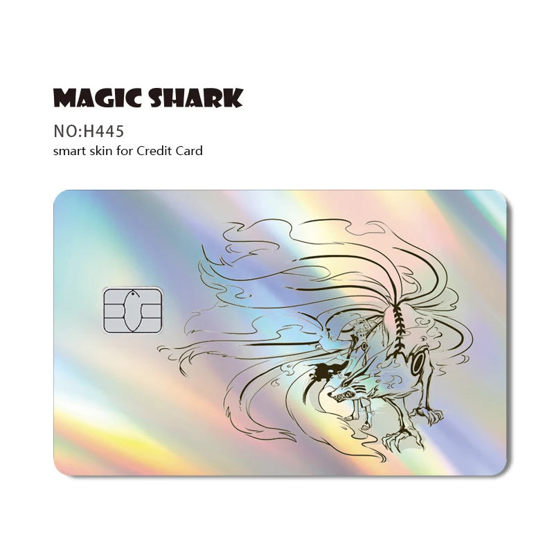 Anime Sasuke Kakashi Laser Holographic Credit Card Skin Cover Sticker