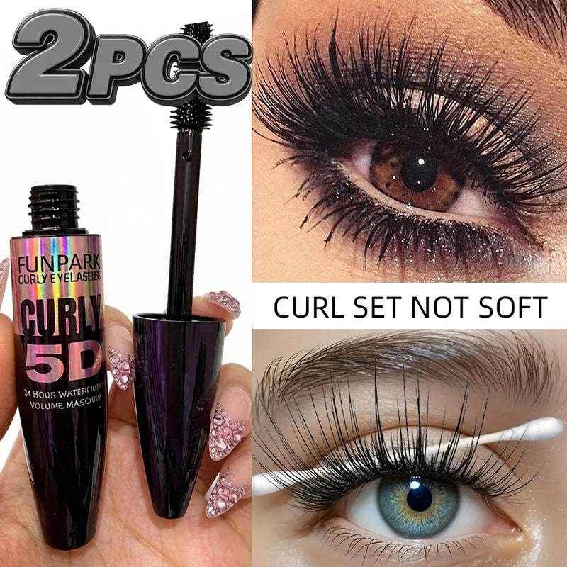 Waterproof 5D Eyelash Mascara - Long Lasting Curl & Volume for Women