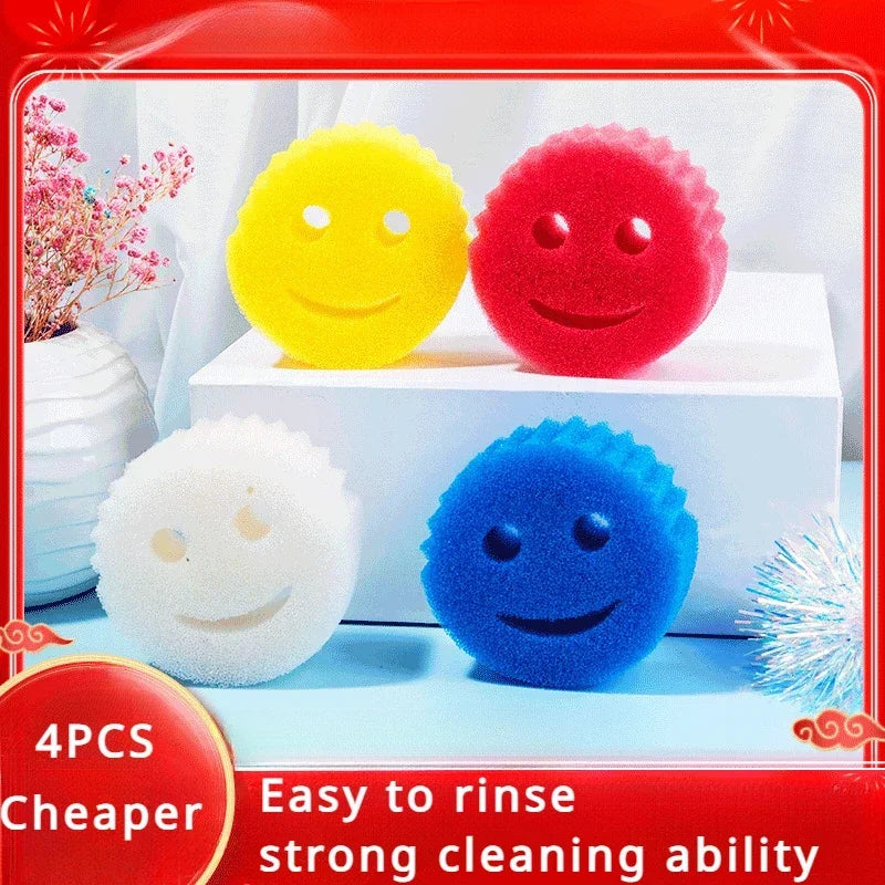 2/4PCS Kitchen Dishwashing Sponge Cloth Set - Strong Scouring Pad & Odor Resistant Miracle Wipe