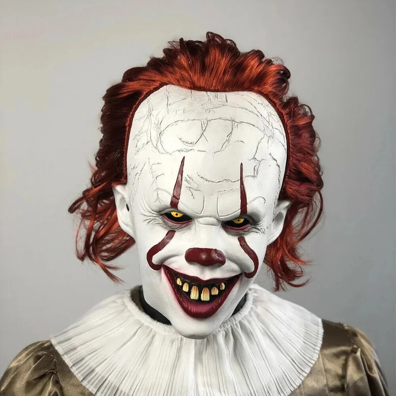 Horror Pennywise Joker Clown Latex Mask for Cosplay Halloween Party Props