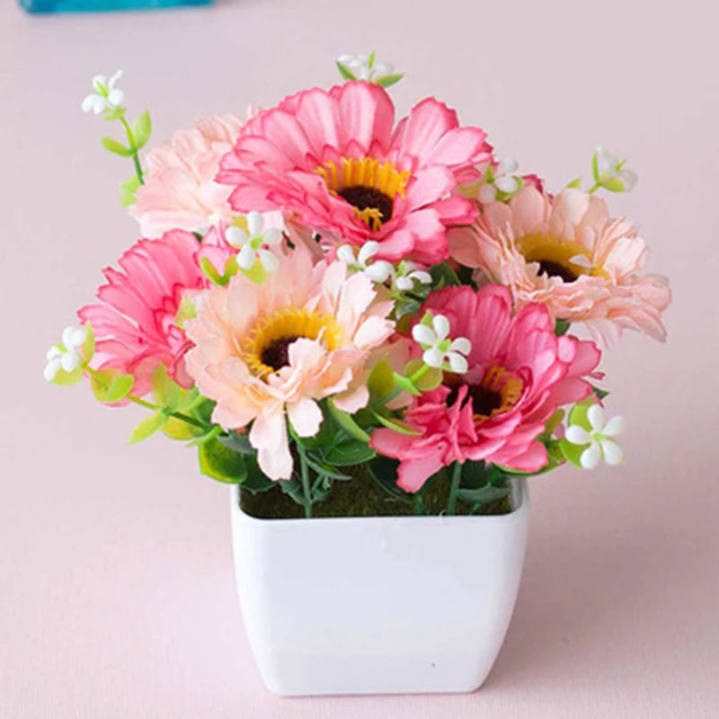 Artificial Potted Plant Garden Decor | Fake Flowers for Home & Office