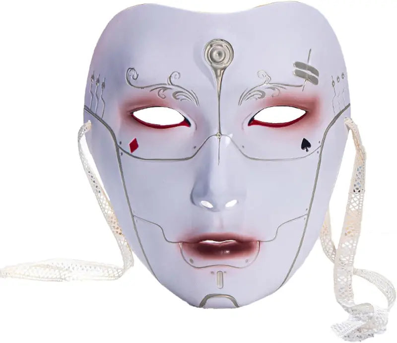 Chinese-Style Red Masquerade Mask for Halloween Cosplay & Party Decor
