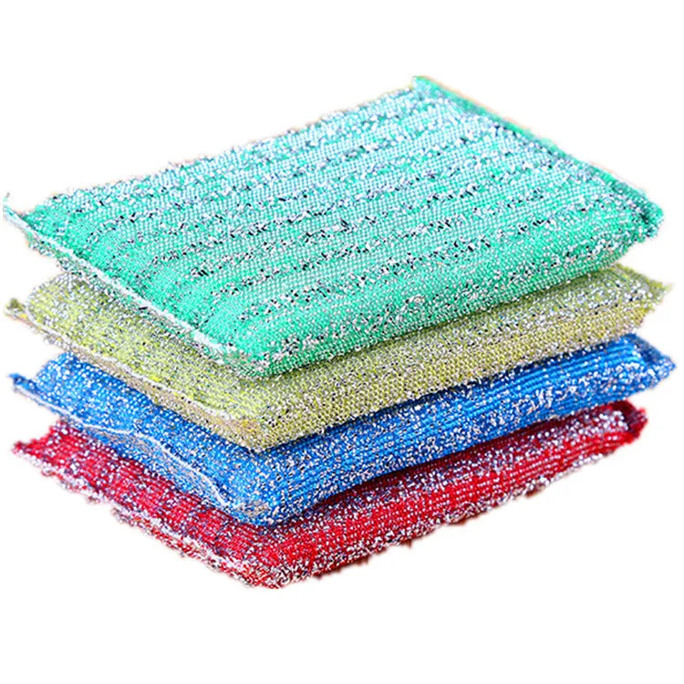 8-Pack Double-Sided Kitchen Dishwashing Sponges with Scrubbing Pads