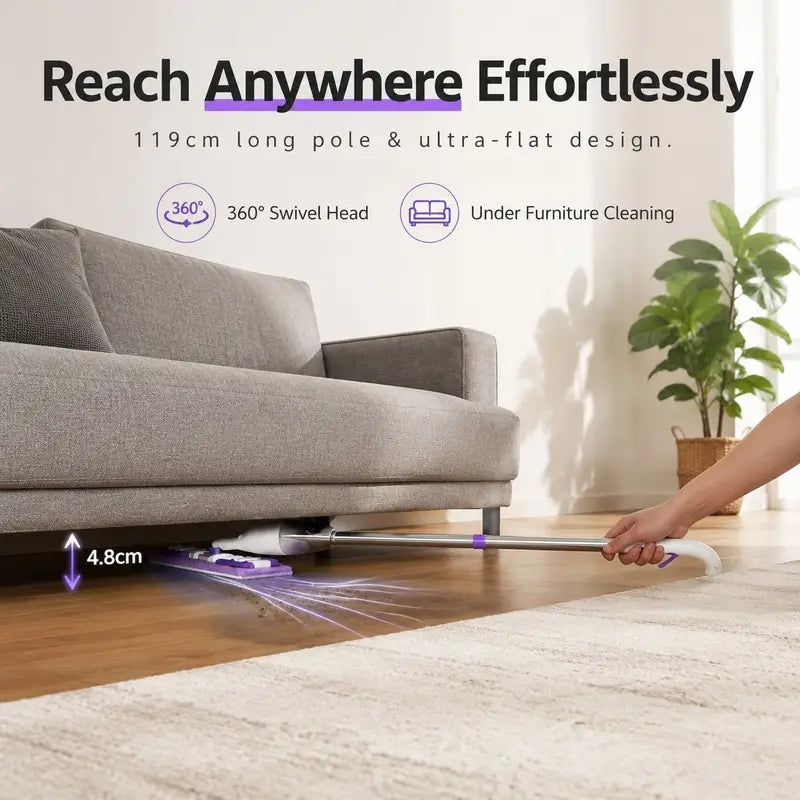 2-in-1 Spray Mop with Microfiber Pads for Floor Cleaning, Wet & Dry Use