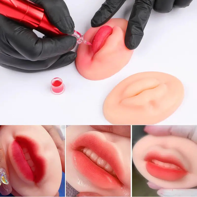 Reusable Silicone Lip Practice Mold for Permanent Makeup and Microblading
