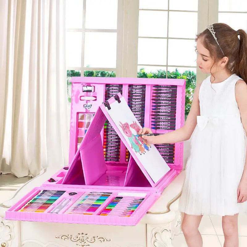 Children's Art & Drawing Set - 86/150/208 Pieces Sketch Doodle Craft Kit with Portable Case