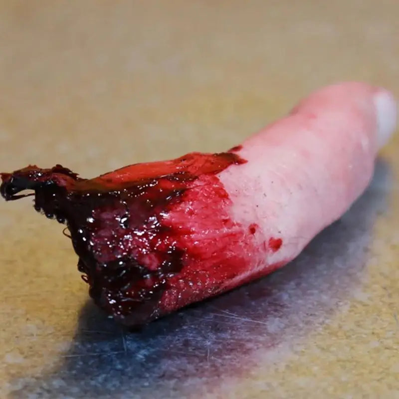 Realistic Severed Finger Prop Halloween Decoration Fake Bloody Finger
