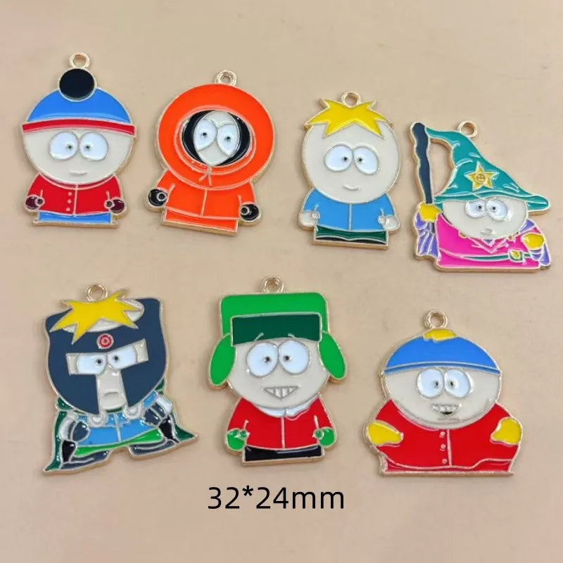 10-Pack Cute Anime Enamel Charms for DIY Jewelry Making - Earrings, Bracelets