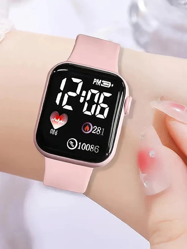 Love Pattern Digital Watch and Butterfly Accessories Set - Casual Gift