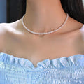Elegant White Pearl Choker Necklace for Women and Men Wedding Party Jewelry