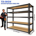 3050 LB Heavy Duty Metal Storage Racks - 40-Inch Garage Shelving System with Adjustable Height, Tool-Free Assembly