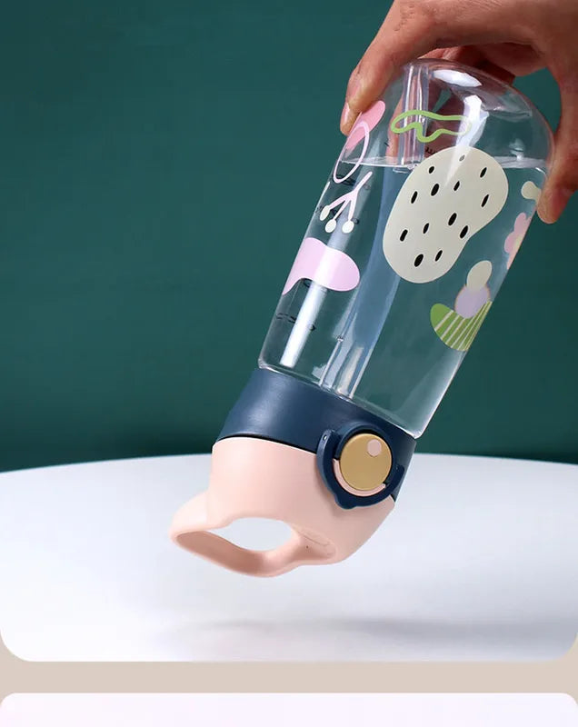 450ML Kids Water Bottle BPA Free Portable Drinking Cup with Straw