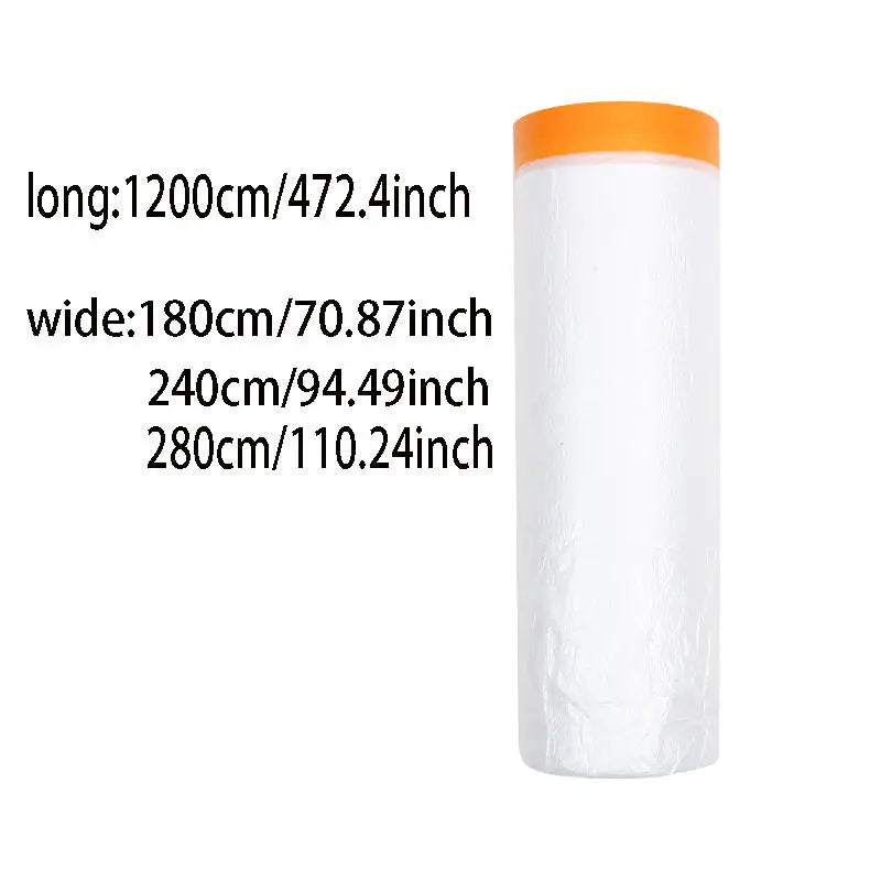 Pre Taped Masking Film for Automotive & Interior Painting, Plastic Sheeting Covering
