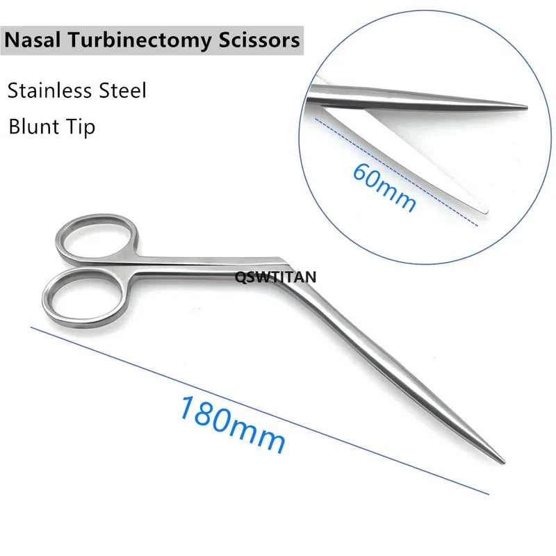 Stainless Steel Nasal Surgical Scissors Rhinoplasty Operating Instrument - Sharp Edge, 1pcs