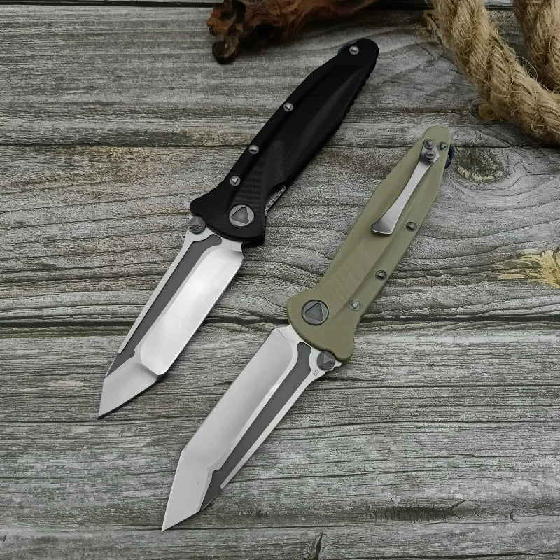 Folding Multi-Tool Pocket Knife with D2 Blade and G10 Handle for Camping Outdoors