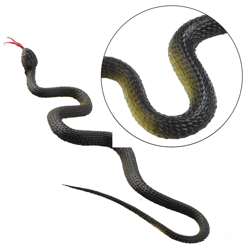 45cm Realistic Rubber Snake Toy Halloween Prank Prop Bird Repellent