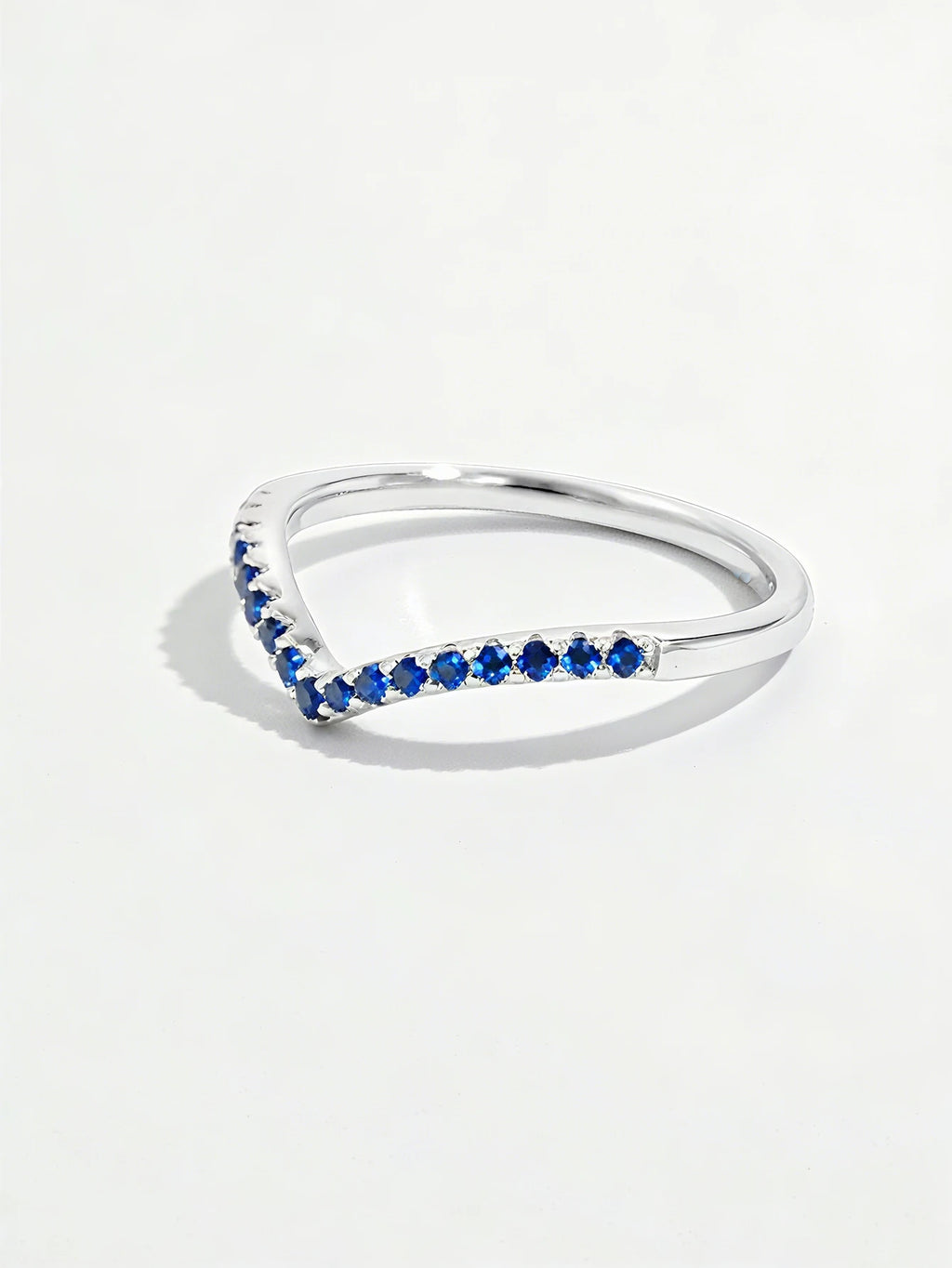 V-Shaped Zircon Silver Ring for Women - Anniversary & Party Jewelry