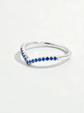 V-Shaped Zircon Silver Ring for Women - Anniversary & Party Jewelry