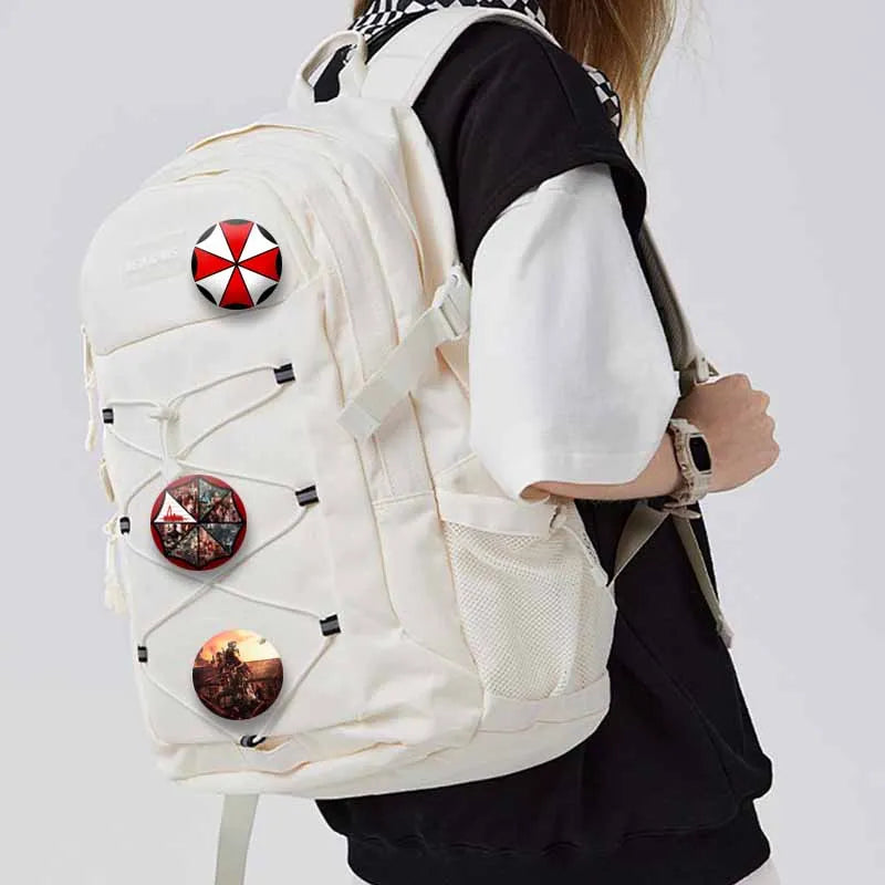 Resident Evil Umbrella Corporation Pins Horror Game Brooches for Backpack Hat Jewelry Gifts