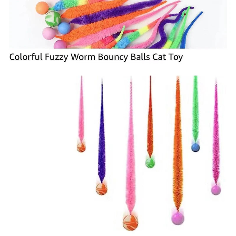 Interactive Cat Toy Bouncing Ball Puzzle Teasing Toy for Indoor Cats