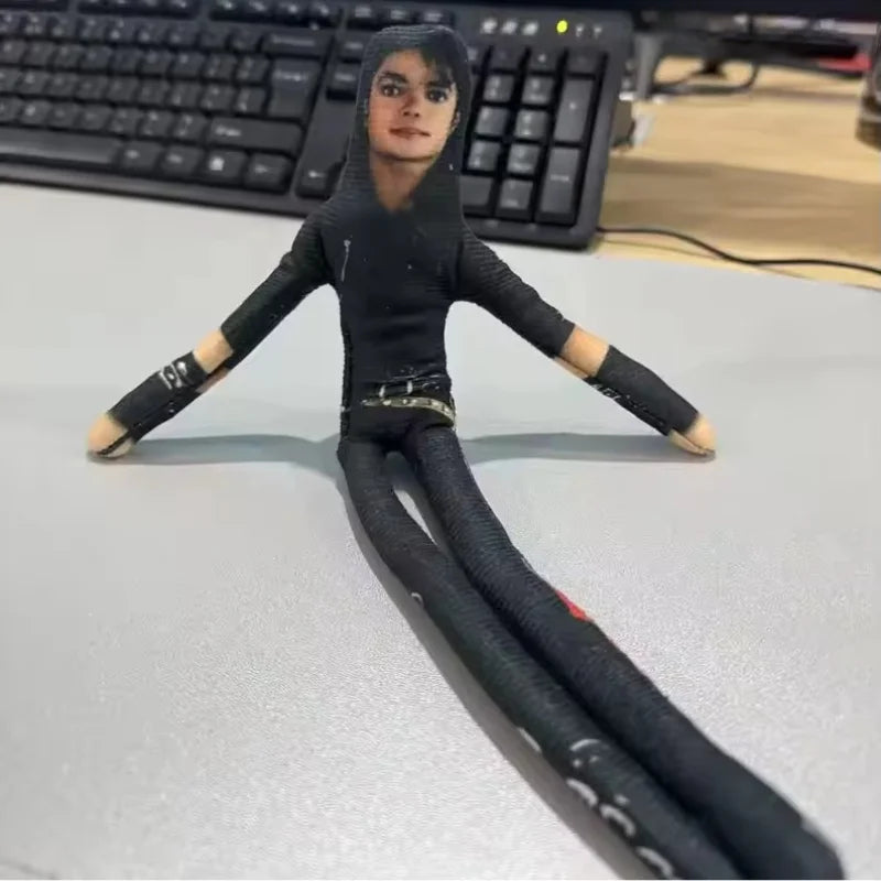 Anime Michael Jackson Plush Doll - Adjustable Articulated Cosplay Figure, Room Decor & Collectible Gift