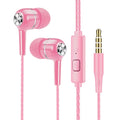 Wired In-Ear Earphones with Microphone, Heavy Bass Stereo Headset for Music & Gaming