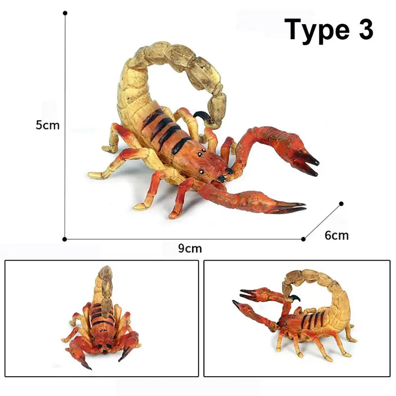 Lifelike Insect Figurine Scorpion Model Educational Toy Halloween Props Kids Decor