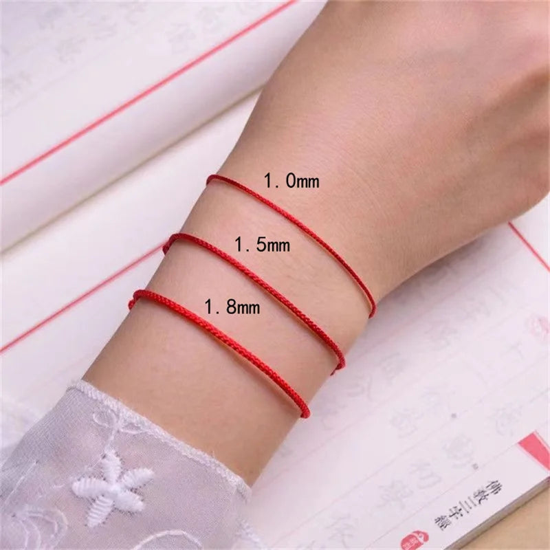 Handmade Red Rope Lucky Bracelets for Women & Men Adjustable Charm Anklet