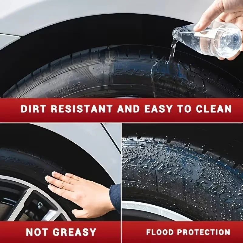 Tire Care Wax Black Soft Wax - Instant Gloss & UV Protection for Vehicle Tires