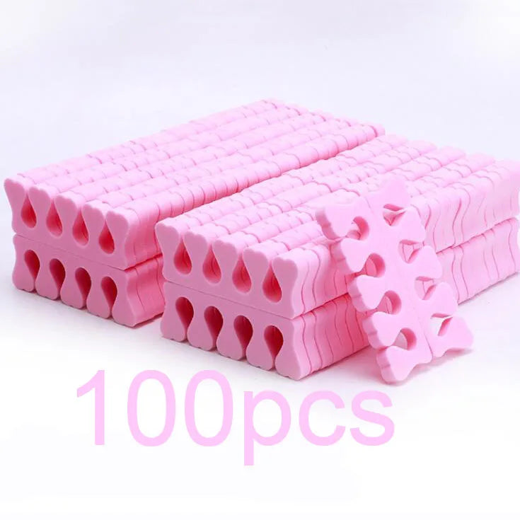 100Pcs Soft Heart-Shape Foot Toe Separators for Manicure Pedicure Care