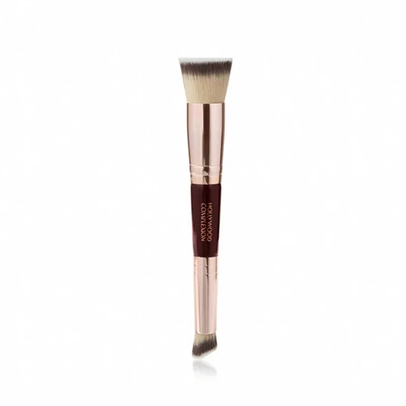 Dual-Ended Foundation Brush for Liquid and Powder Makeup - Flawless Application