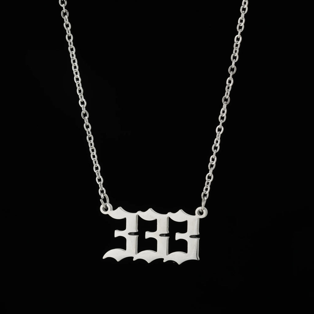 Statement Angel Number 7 Gold Pendant Necklace for Women Summer Fashion Jewelry