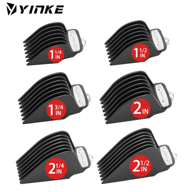 Hair Clipper Guide Comb Attachments Set - 6 Sizes for Wahl & Trimmers