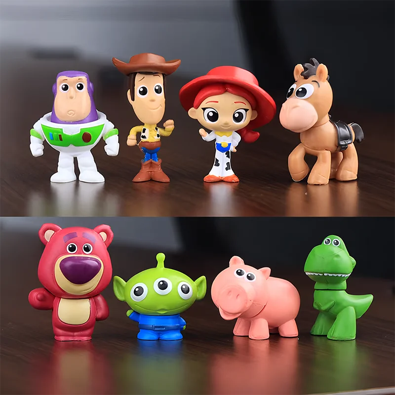 Action Figure Toy Set 8pcs Anime Cartoon Model Dolls for Collection and Gift