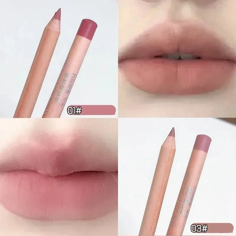 Waterproof Matte Lip Liner Pencil - Long Lasting, Moisturising, Non-stick Cup