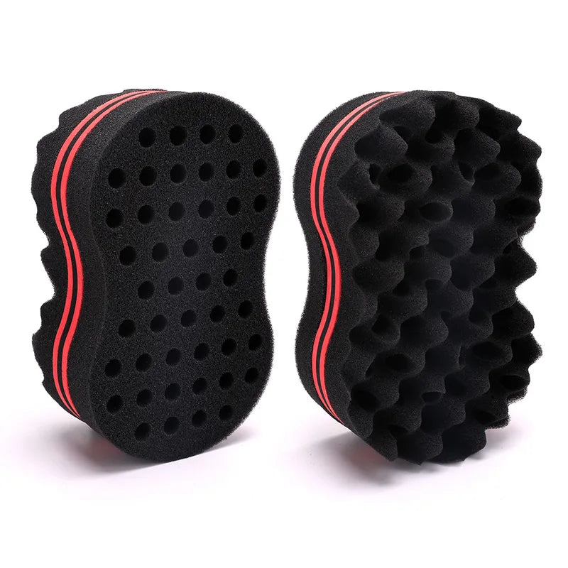 Oval Double Sides Twist Hair Sponge Brush for Natural Afro & Braids