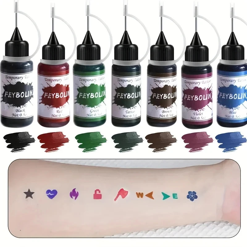 Colorful Temporary Tattoo Paste for Body Art DIY Henna & Face Paints