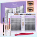 DIY Eyelash Extension Kit Full Set with Lash Bond & Seal, Tweezers & Brush