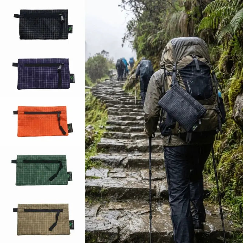 Waterproof Outdoor Storage Bag with Rope and Zipper, Lightweight & Wear-Resistant Organizer