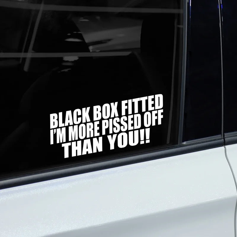 Car Fitted Sticker Black Box Funny Vinyl Decals for Auto Exterior Decoration