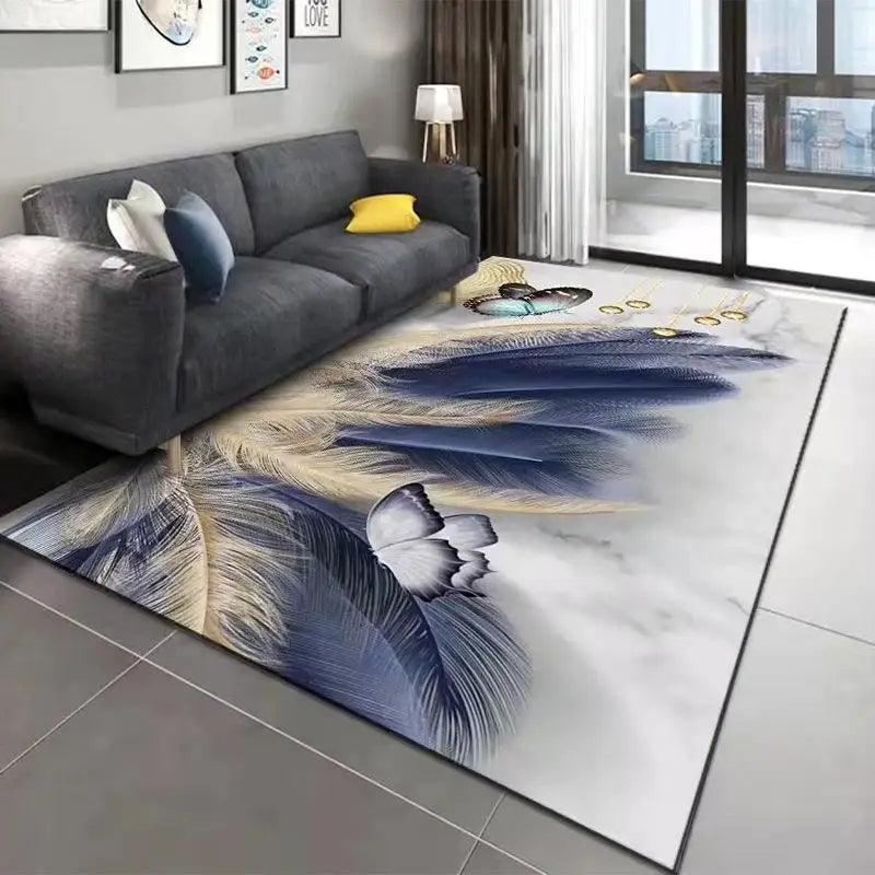 Nordic Minimalist Style Carpet for Living Room & Bedroom Non-Slip Floor Mat