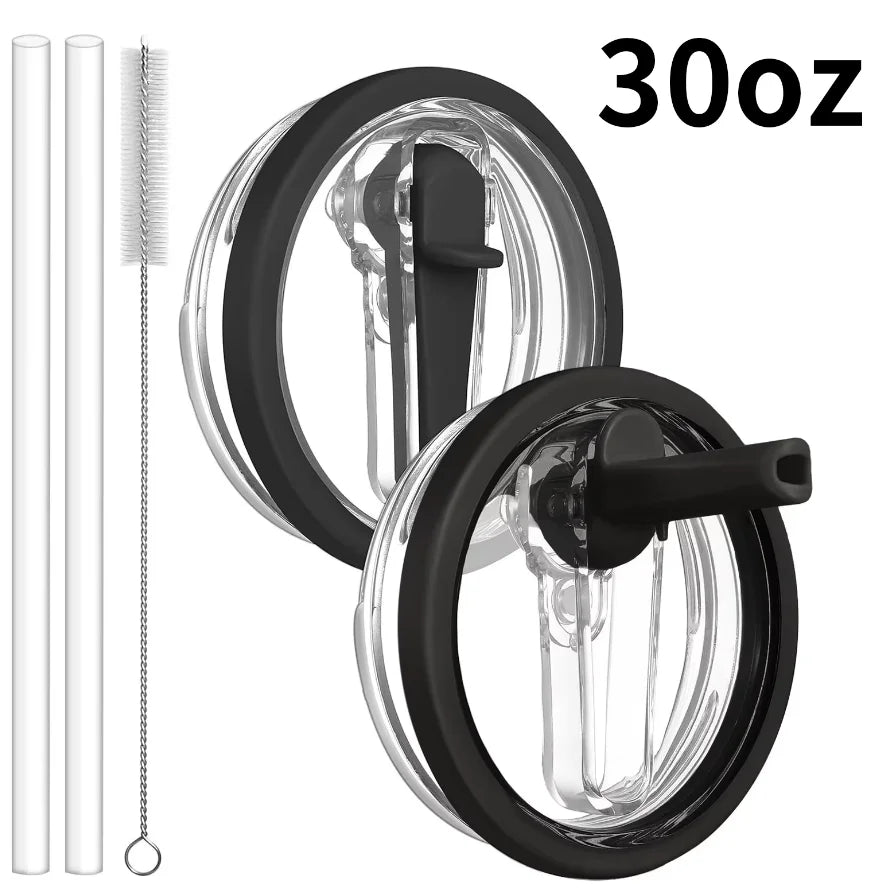2 Pack Tumbler Flip Straw Lid Replacement for Stanley Cup No Spill Spill-Proof