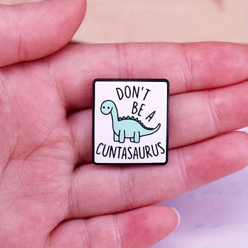Dinosaur Badge Brooch Pin Funny Animal Lapel Accessory Gift