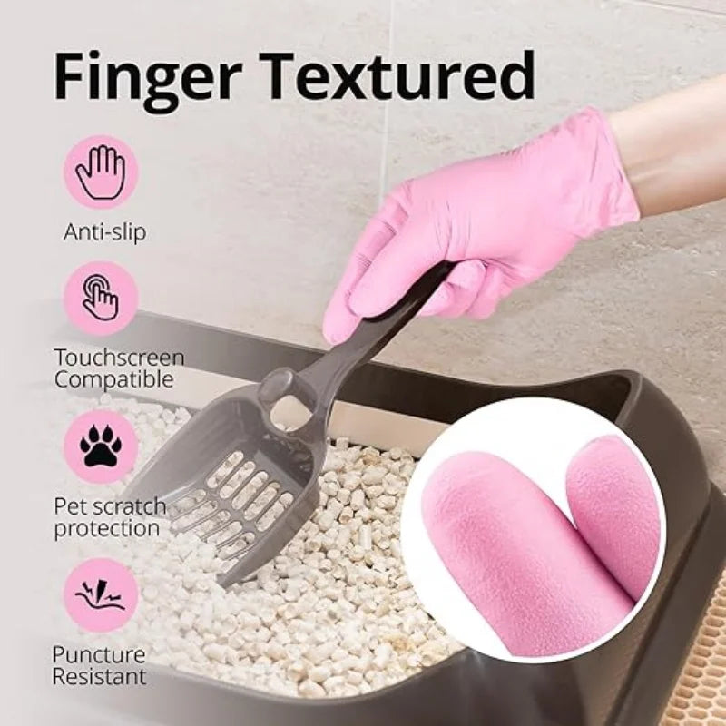 Disposable Nitrile Gloves 100PCS Latex-Free Food Safe Work Safety Gloves