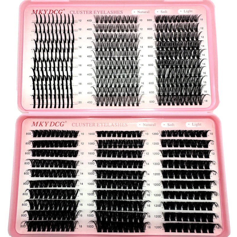 Cluster Eyelashes with Lash Spikes - Wispy Fluffy Fake Eyelash Clusters for Makeup