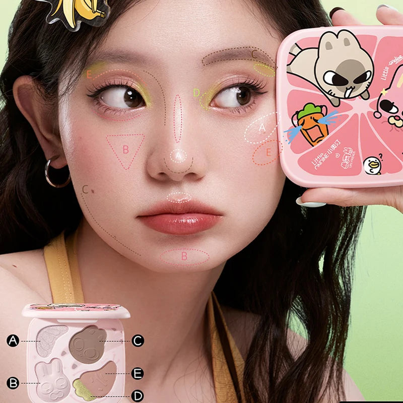 Multi-Color Makeup Palette for Face and Eyes - All-in-One Versatile Color Collection