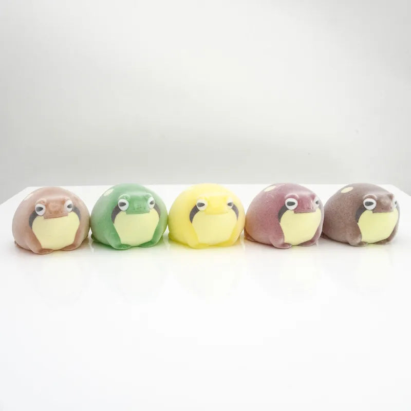 Cute Animal Capsule Toy Figures - Soft Vinyl Flocked Squeeze Toys - Multiple Colors