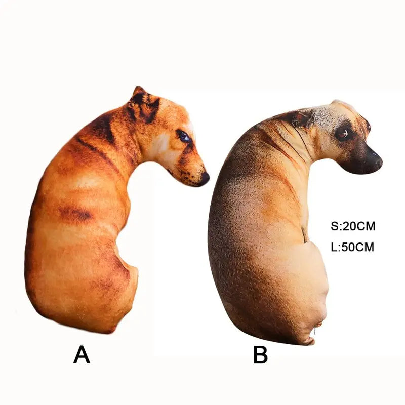 Cute 3D Animal Dog Pillow - Funny Cosplay Throw Cushion for Kids & Home