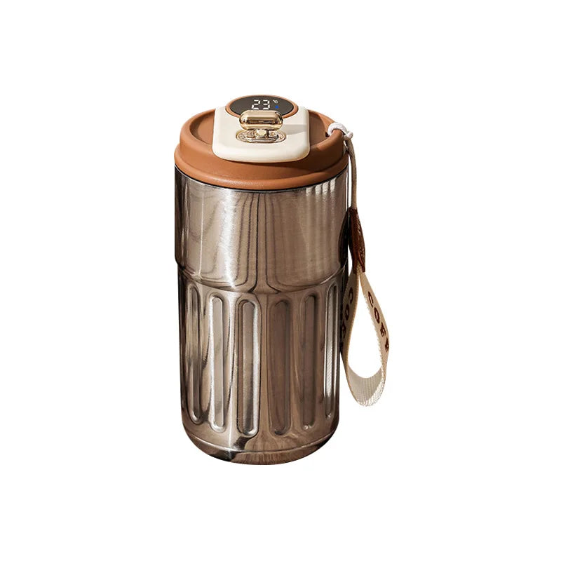 450ml Smart Display Temperature Stainless Steel Vacuum Mug - Office & Travel Thermal Bottle
