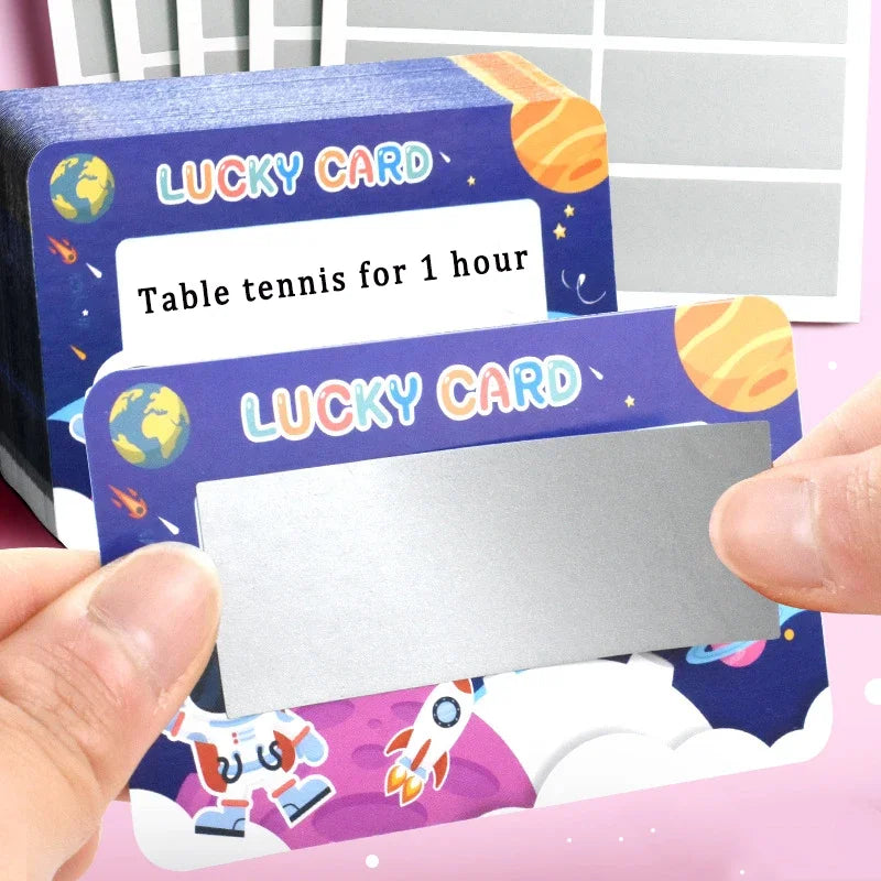 50 Pcs PVC Scratch-Off Stickers for Party Games Crafts and Stationery